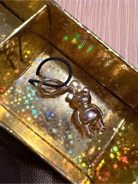 NWOT Coach Gold Bear Key Chain Bag Charm